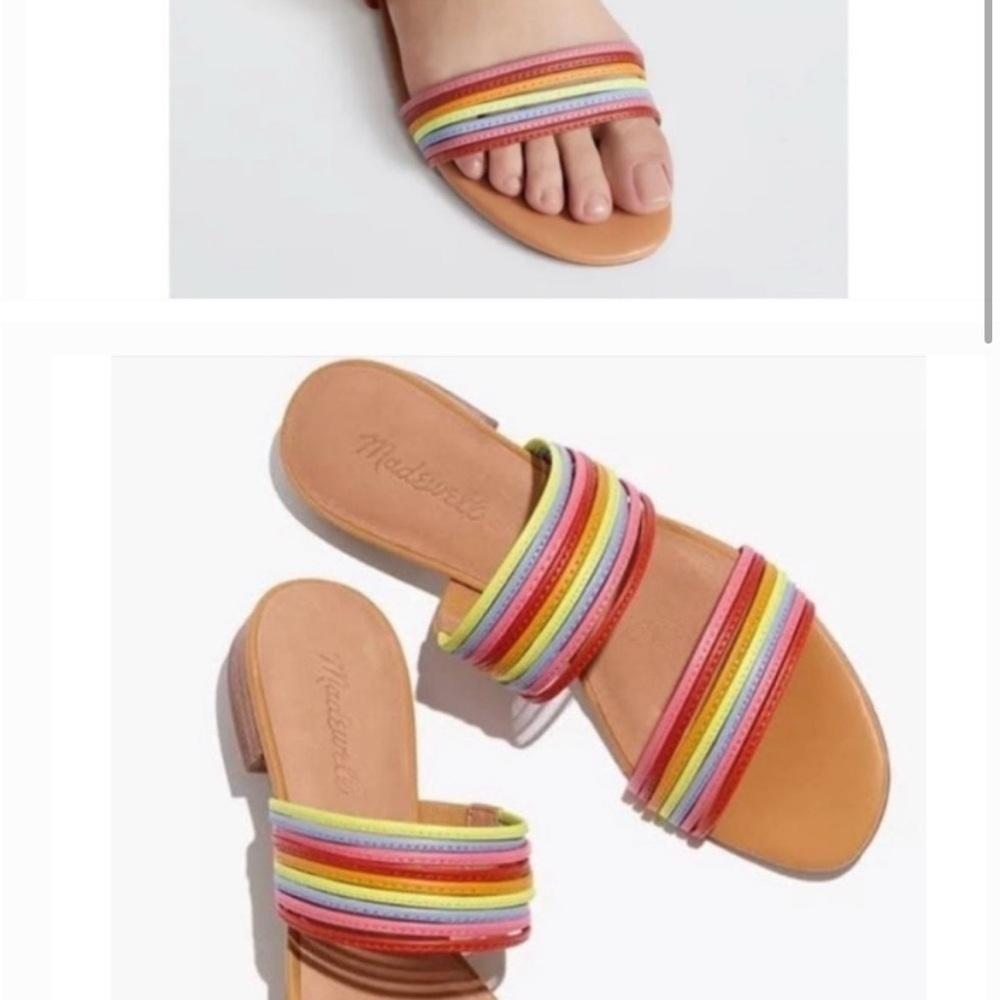 Madewell Meg Rainbow Slide Sandals 8